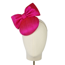 Cocktail Hat "Fuchsia Bow"