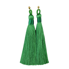 Earrings Tassel Green 