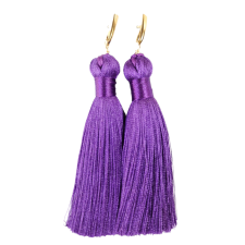 Tassel Violet Earrings