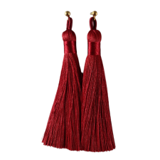 Earrings Tassel Bordeaux