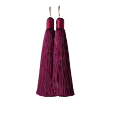 Earrings Tassel Dark Violet Long