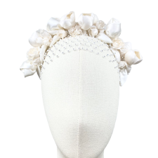  Headband Flower Netty White