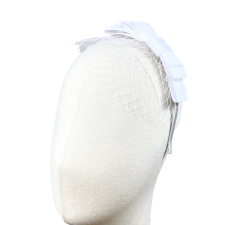 Headband Bow White 