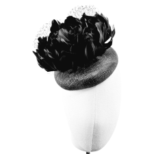 Cocktail Hat Black Rose