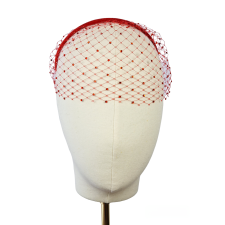  Face Veil Netty Crystal Red Bright