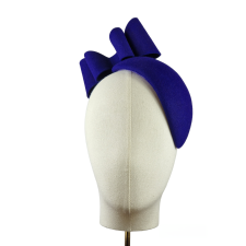 Felt Hat Teardrop Violet Bow