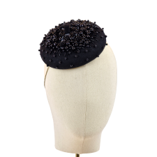 Cocktail Hat Black Blossom Small