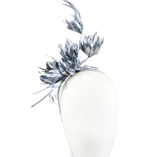 Fascinator Silver Flower Small