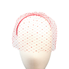  Face Veil Netty Crystal Red Bright