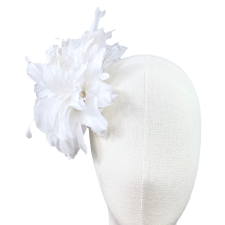 Bridal Lily White Comb/Fascinator