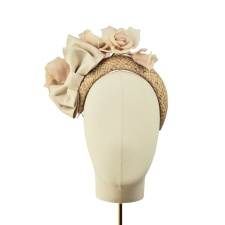 Straw Headband Sweetie Beige