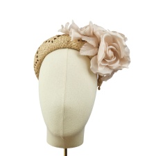 Straw Headband Sweetie Pale Pink