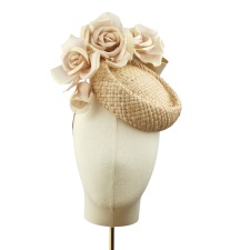Straw Cocktail Hat Sweetie  Beige