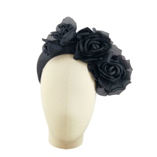Straw Headband Sweetie Black 