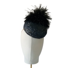 Cocktail Hat Black Swan Beret