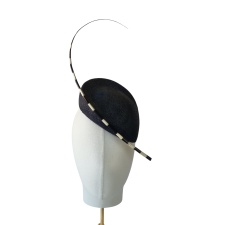 Ducktail Hat Teardrop Black Swan Striped