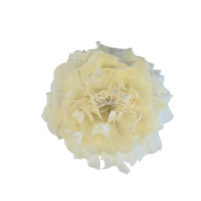 Brooch Peony Ivory