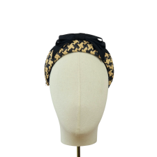 Headband Pepita Black Bow