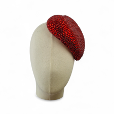 Cocktail Hat With All My Heart Chrystal Red