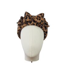 Felt Hat Jackie Leopard Bow