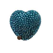 Queen of Hearts Brooch Crystal Turquoise