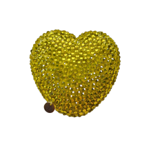 Queen of Hearts Brooch Crystal Yellow