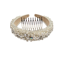 Headband Pearls White 