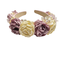  Headband Pearls&Roses Mix