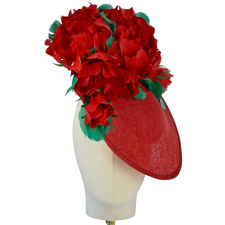 Saucer Hat Secret Garden Red