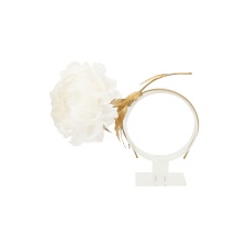  Bridal Headband Rose  White&Gold