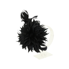 Chrysanthemum Black Brooch/Fascinator