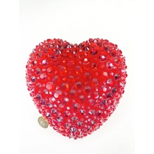 Queen of Hearts Brooch Crystal